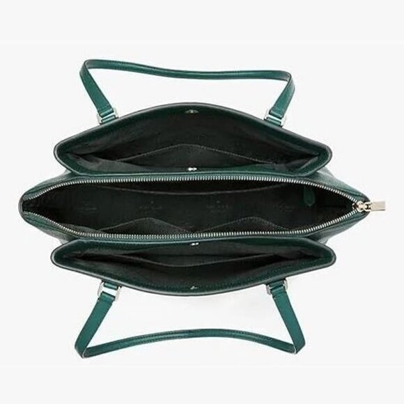 Kate Spade Monet Large Triple Compartment Tote Deep Jade Green wkru6948 - Picture 4 of 7